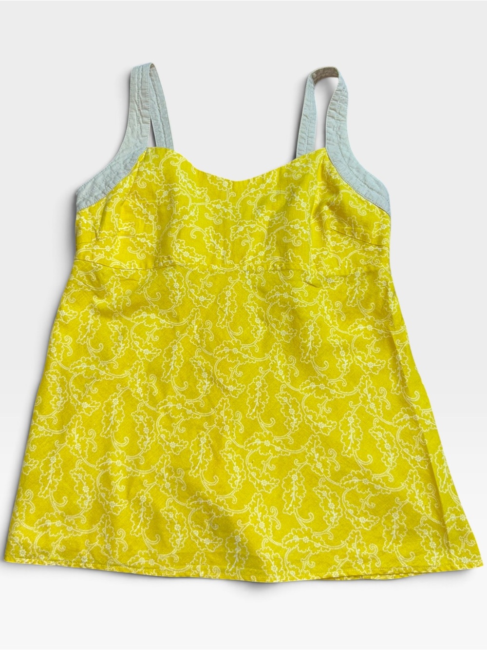 Patagonia Island Hemp Organic Cotton Tank Top Summertime Yellow Size 12